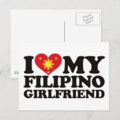 Ik hou van mijn Filippijnse Vriendin Briefkaart (Voorkant / Achterkant)