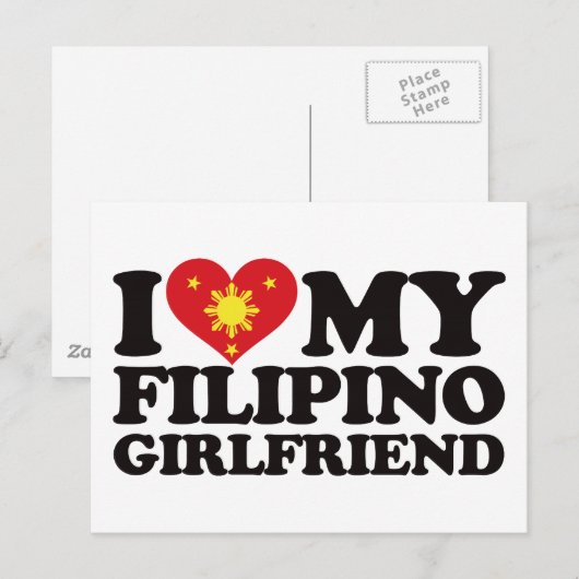 Ik hou van mijn Filippijnse Vriendin Briefkaart (Voorkant / Achterkant)