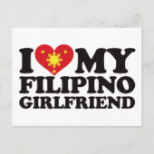 Ik hou van mijn Filippijnse Vriendin Briefkaart (Voorkant)