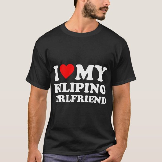 Ik hou van mijn Filippijnse Vriendin Ik hart mijn T-shirt (Voorkant)