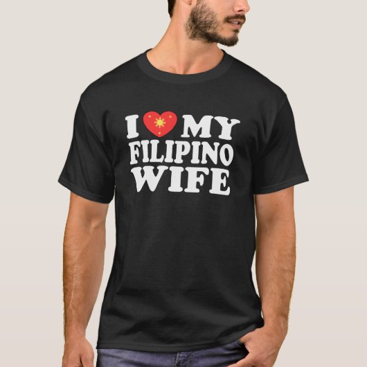 Ik hou van mijn Filippijnse vrouw T-shirt (Voorkant)
