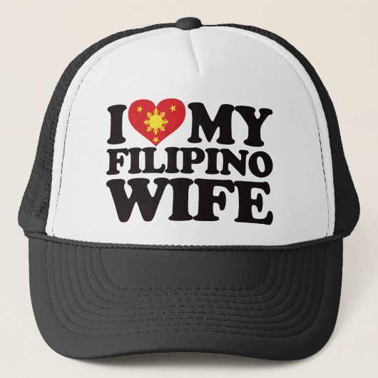 Ik hou van mijn Filippijnse vrouw Trucker Pet (Voorkant)