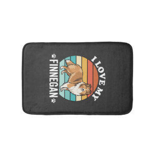 Ik hou van mijn Finnegan Sheltie Retro Zonsonderga Badmat