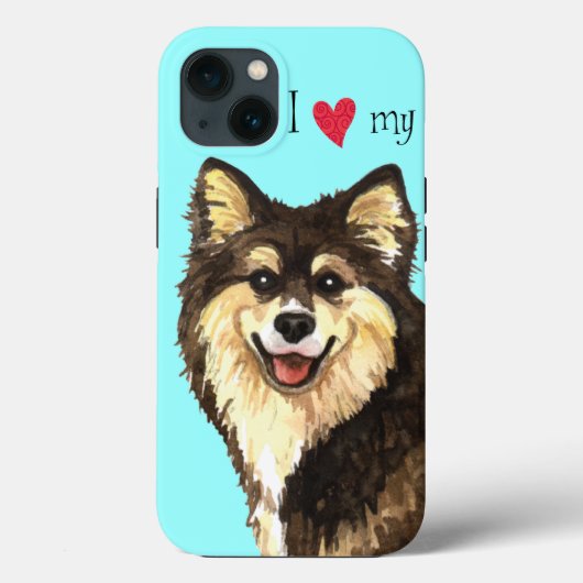Ik hou van mijn Finse Lapphund Case-Mate iPhone Case (Achterkant)