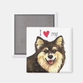 Ik hou van mijn Finse Lapphund Magneet (Voorkant / Achterkant)