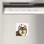 Ik hou van mijn Finse Lapphund Magneet (Insitu (Vaatwasser))