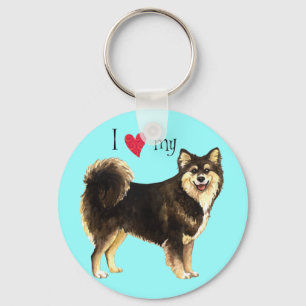 Ik hou van mijn Finse Lapphund Sleutelhanger