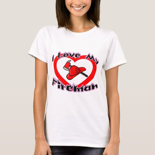Ik hou van mijn Fireman T-shirt (Voorkant)
