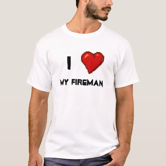 Ik hou van mijn Fireman T-shirt (Voorkant)