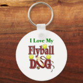 Ik hou van mijn flyball hond sleutelhanger (Voorkant)