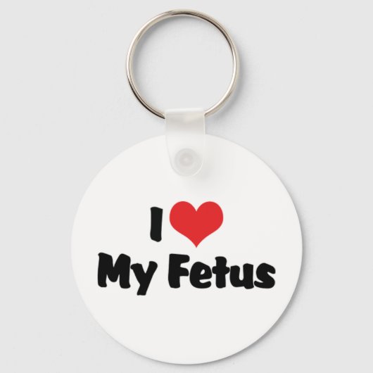 Ik hou van mijn foetus-sleutelhanger sleutelhanger (Voorkant)