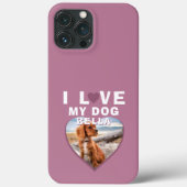 Ik hou van mijn foto van Dog Pink Heart Case-Mate iPhone Case (Achterkant)