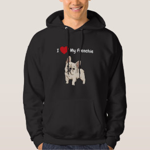 Ik hou van mijn franje voor die Franse hond Hoodie
