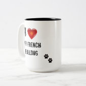 ik hou van mijn franse buldog mok (Voorkant links)