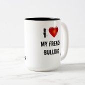 ik hou van mijn franse buldog mok (Voorkant rechts)