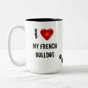 ik hou van mijn franse buldog mok