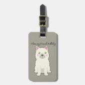 Ik hou van mijn Franse Bulldog Bagagelabel (Voorkant verticaal)