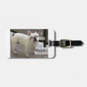 Ik hou van mijn Franse Bulldog Bagagelabel (Voorkant horizontaal)