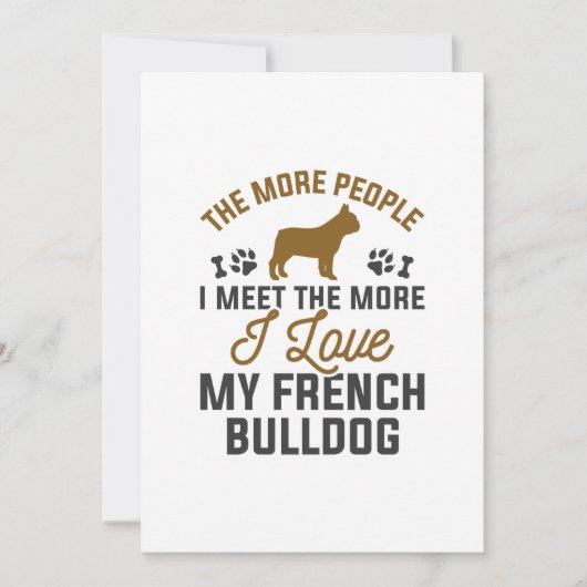 Ik hou van mijn Franse Bulldog Bedankkaart (Voorkant)