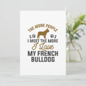 Ik hou van mijn Franse Bulldog Bedankkaart (Staand voorkant)