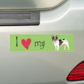 Ik hou van mijn Franse Bulldog Bumpersticker (Op auto)