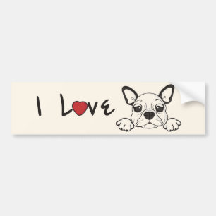 Ik hou van mijn Franse Bulldog Bumpersticker