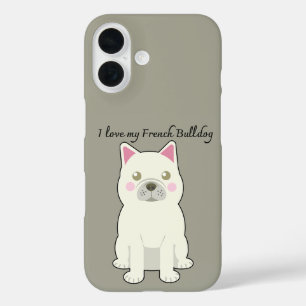Ik hou van mijn Franse Bulldog iPhone 16 Hoesje