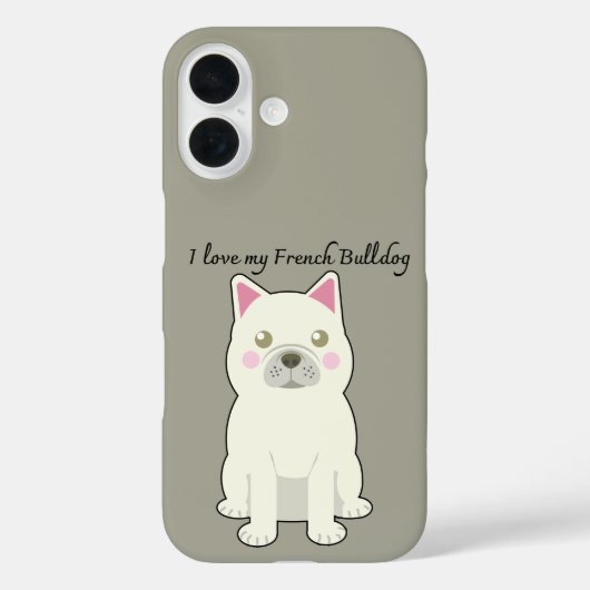 Ik hou van mijn Franse Bulldog Case-Mate iPhone Case (Achterkant)