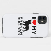 Ik hou van mijn Franse Bulldog. Case-Mate iPhone Case (Achterkant (horizontaal))