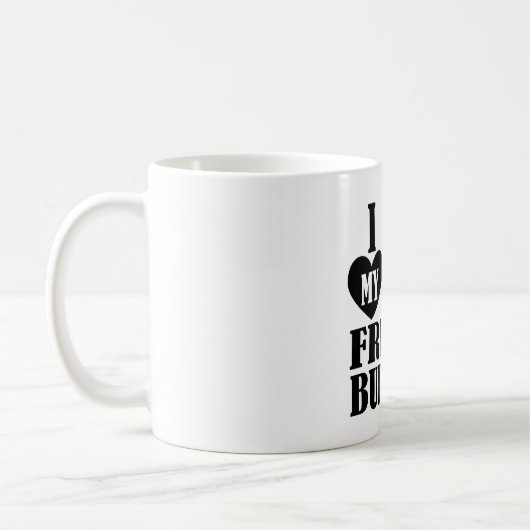 Ik hou van mijn Franse Bulldog Coffee Mok (Links)