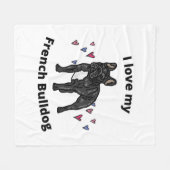 IK HOU VAN MIJN FRANSE BULLDOG FLEECE BLANKET!