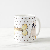 Ik hou van mijn Franse Bulldog Franse Cartoon Koffiemok (Voorkant rechts)