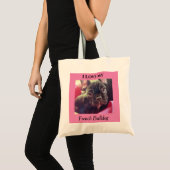 Ik hou van mijn Franse Bulldog Frenchie Canvas tas (Voorkant (product))