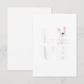 Ik hou van mijn Franse Bulldog Hondenliefhebber Gi RSVP Kaartje (Voorkant / Achterkant)