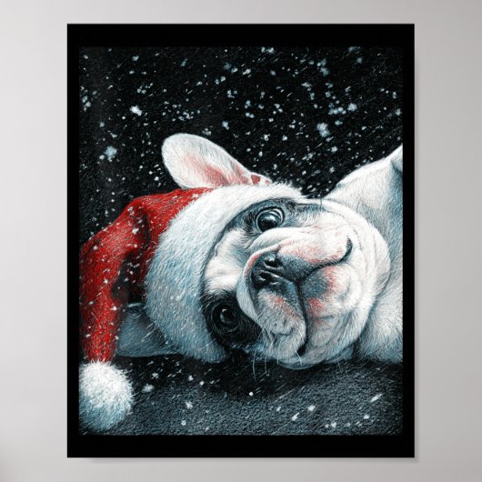 Ik hou van mijn Franse Bulldog Kerst Cute Poster (Voorkant)