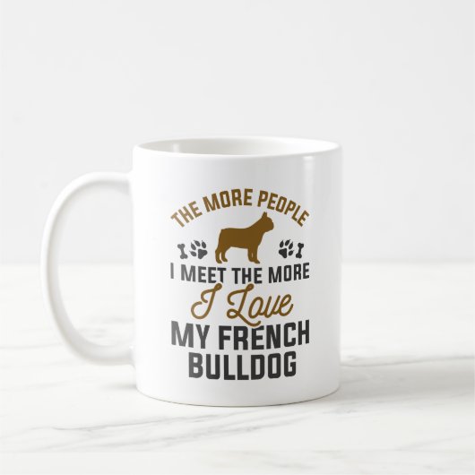 Ik hou van mijn Franse Bulldog Koffiemok (Links)
