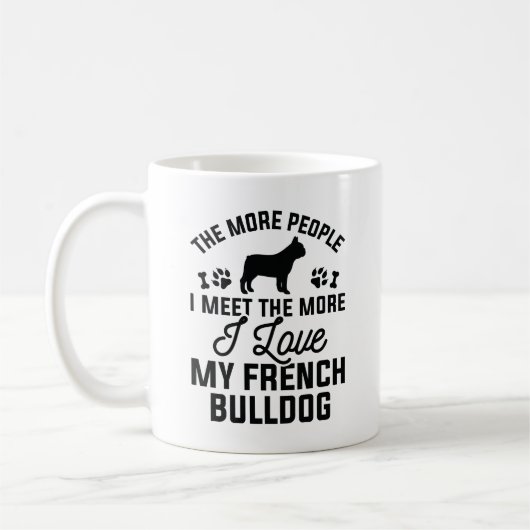 Ik hou van mijn Franse Bulldog Koffiemok (Links)