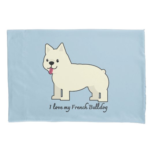Ik hou van mijn Franse Bulldog Kussensloop (Voorkant)