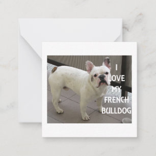 Ik hou van mijn Franse Bulldog Notitiekaartje