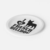 Ik hou van mijn Franse Bulldog Papieren Bordje (Gekanteld)