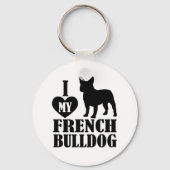 Ik hou van mijn Franse Bulldog Sleutelhanger (Voorkant)