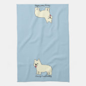 Ik hou van mijn Franse Bulldog Theedoek (Verticaal)