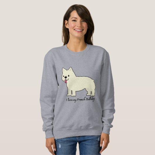 Ik hou van mijn Franse Bulldog Trui (Voorkant volledig)