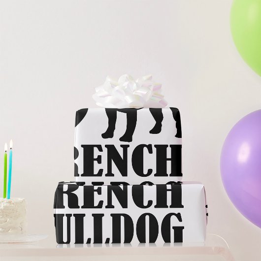 Ik hou van mijn Franse Bulldog-werkpapier Cadeaupapier