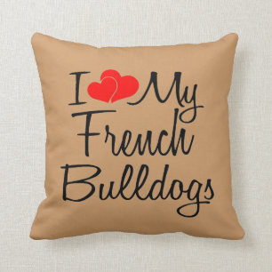 Ik hou van mijn Franse Bulldogs Kussen