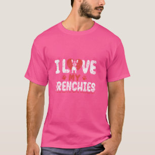 Ik hou van mijn Franse minnaar eigenaar Frenchie F T-shirt