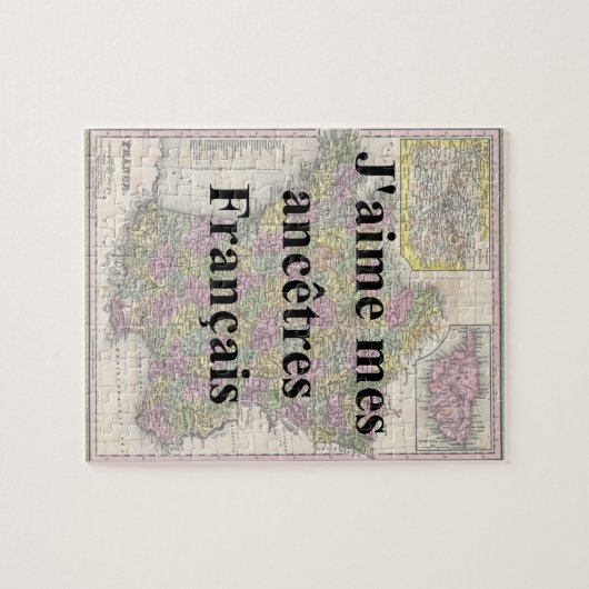 Ik hou van mijn Franse voorouders | Aangepaste puz Legpuzzel (Horizontaal)