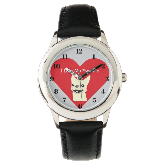 Ik hou van mijn Frenchie,  Horloge (Voorkant)