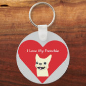 Ik hou van mijn Frenchie, Lavender Sleutelhanger (Voorkant)