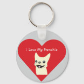 Ik hou van mijn Frenchie, Lavender Sleutelhanger (Achterkant)
